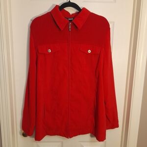 Alia Bold Red Utility Jacket